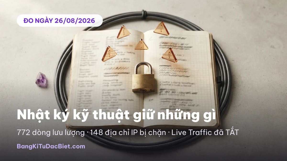 Nhật ký máy chủ và tường lửa trong chính sách bảo mật BangKiTuDacBiet, đo ngày 26/08/2026