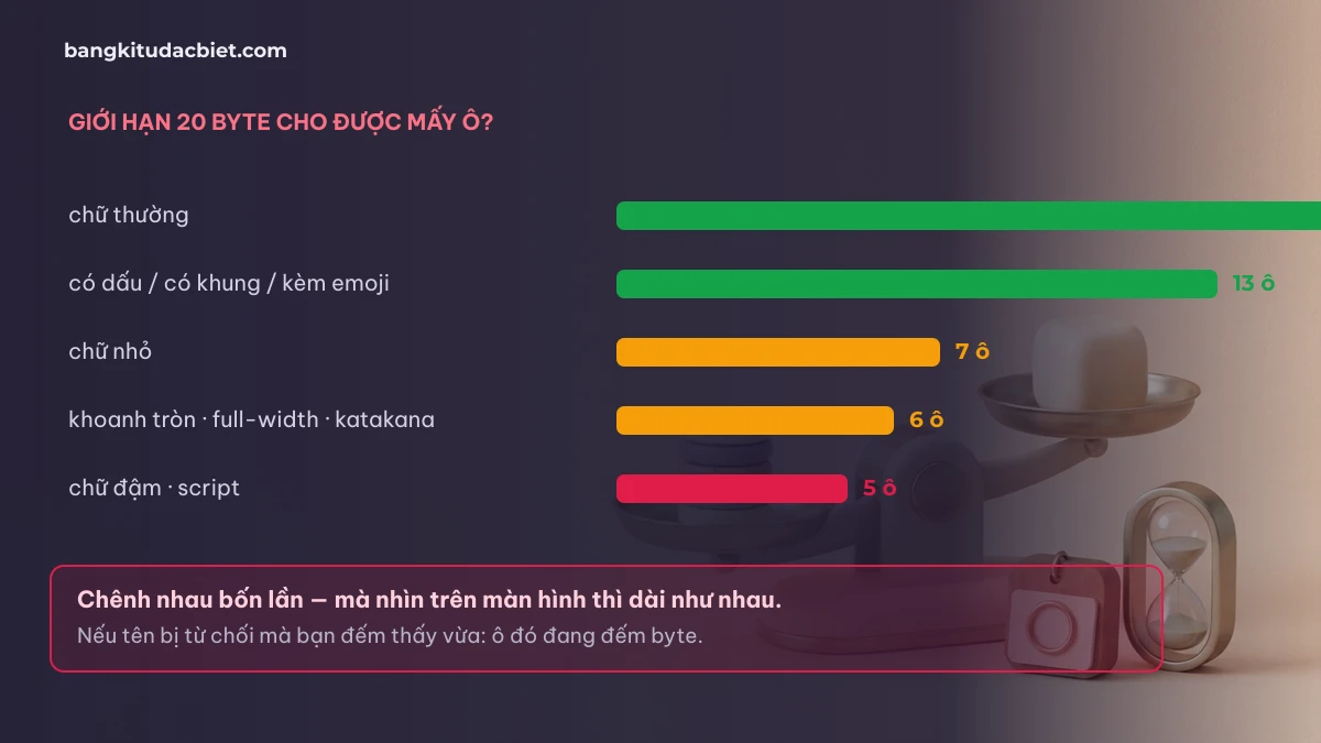 Bieu do so o toi da theo tung kieu chu voi gioi han 20 byte